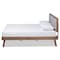 Baxton Studio Alke Light Grey Upholstered Walnut Wood Full Size Platform Bed 163-10476 - alternate 2